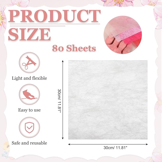 PATIKIL 11.8 Inches Tissue Flower Wrapping Paper, 80 Sheets Waterproof Floral Bouquet Wraps Gift Packaging Tissue for Party Birthday Wedding Holiday Decorations Crafts, Green