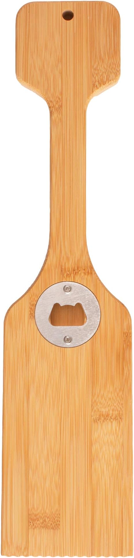 Totally Bamboo Grill Scraper with Bottle Opener – Bristle-Free Bamboo Wooden BBQ Scraper Tool for Outdoor Grill Cleaning – Safe for All Grates, Charcoal and Gas BBQs