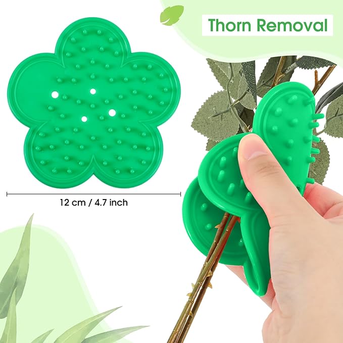 Lasnten 4 Pcs Rose Thorn Stripper Tool Thorn Remover Rose Cleaner Tool to Remove Leafs Thorns for Christmas Wedding Home Flower Shop DIY Florist Gardening Making Floral Arrangement(Green)