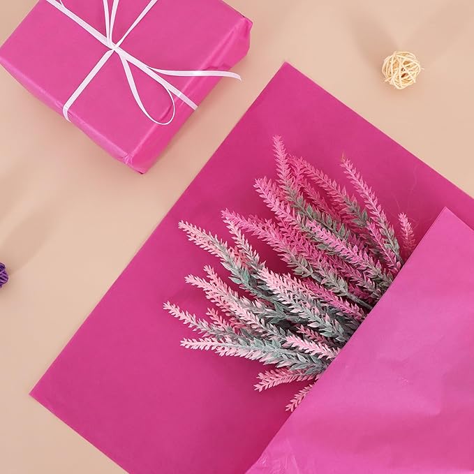 BEISHIDA 100 Sheets Violet Tissue Paper Bulk, Wrapping Tissue Paper for Gift Bags, 14 x 20 Inch Gift Wrap for Halloween Wedding Graduation DIY Crafts Holiday Flowers
