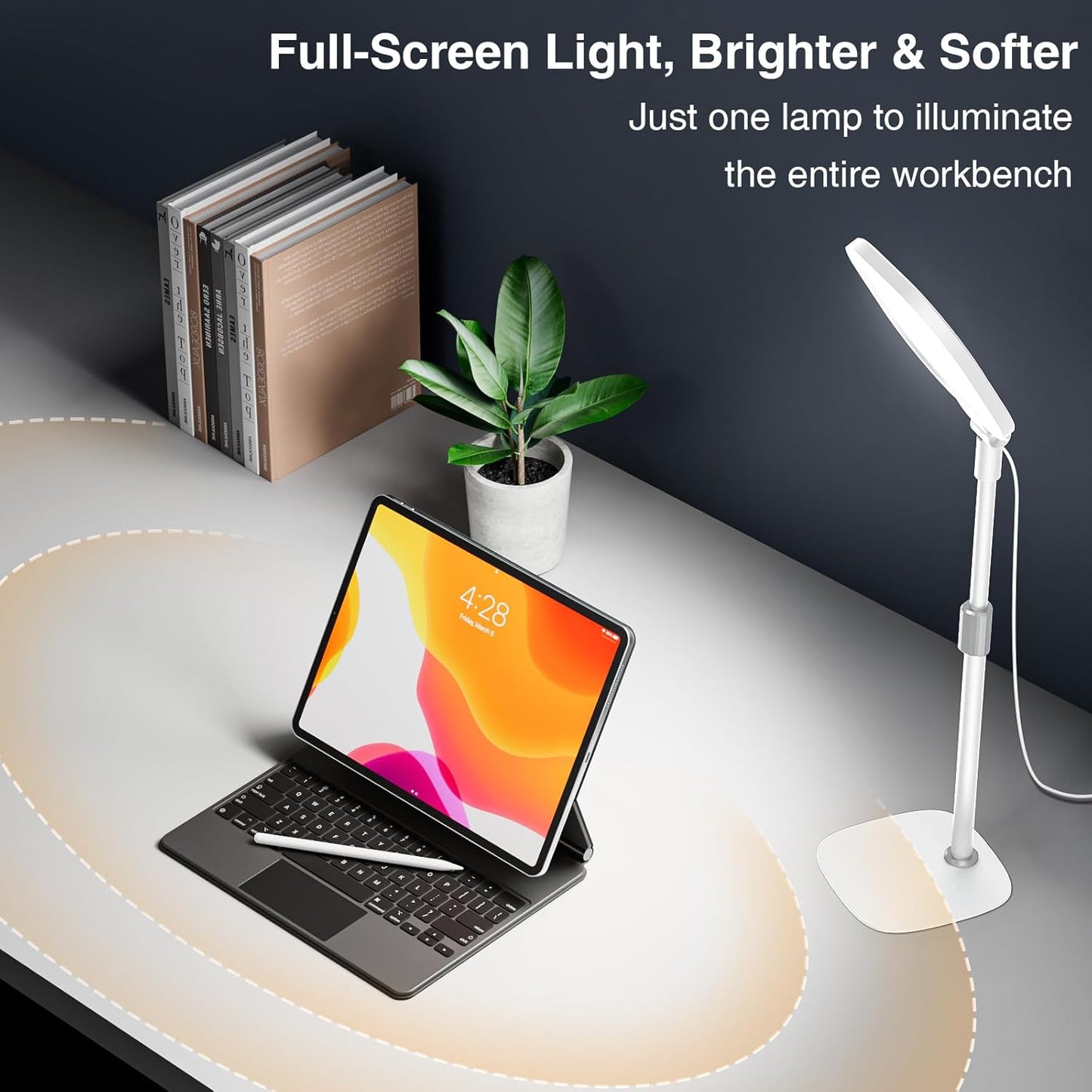 Video Conference Light by [Brand Name] - 30 Light Modes Desk Ring Light with Stand for Webcam | Perfect for Meetings & Live Streams