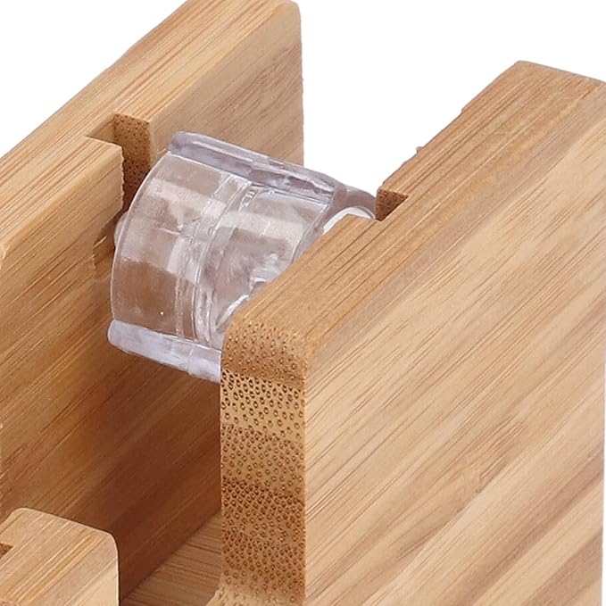 Desktop Tape Dispenser, Wood Tape Cutter Holder, Adhesive Roll Base for Office Desk, Mini Tape Dispenser with Non - Slip Design, Portable Stationery Tool for Students and of