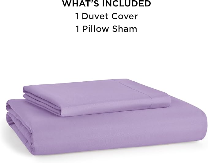 Bedsure Duvet Cover Twin/Twin XL Size - Soft Double Brushed Bedding Set for Kids & Adults, Zipper Closure, 2 Pieces, Includes 1 Duvet Cover (68"x90") & 1 Pillow Sham, NO Comforter, Orchid Bloom