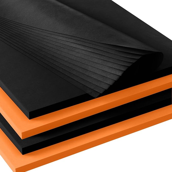 Halloween Tissue Paper for Gift Bags - 15" X 20" Bulk Tissue Paper Halloween 480 Sheets - 10lb Newsprint for Packing, Birthday Gift Box Filler, Packing Supplies for Moving Supplies Crown Display