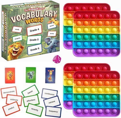 Fidget Game Vocabulary Words - Flash Card Game for Grades 4-6 | Develop Communication Skills & Reading Comprehension