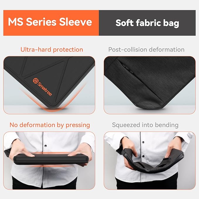 Smatree MS112 Hard EVA Protective Sleeve Case with Stand Compatible for for 16 inch Acer Predator Helios 16/Neo 16 Gaming Laptop,for Nitro 16 AN16-41-R6HK,15.6inch Predator Helios 3D 15 Spatiallabs