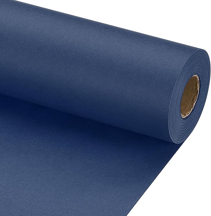 PATIKIL Wrapping Paper, 20" x 700"(59') 70 GSM Craft Paper Roll Kraft Packing Paper for Poster Bulletin Board, Gift Wrapping, Navy Blue