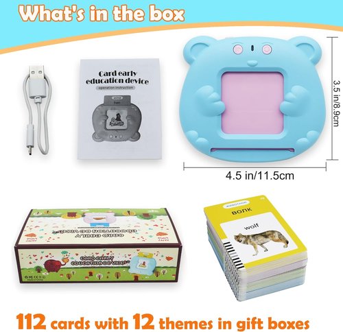 MAYAPHILOS Bilingual Talking Flash Cards - 224 Sight Words for Fun Russian Language Learning | Kids' Educational Toy
