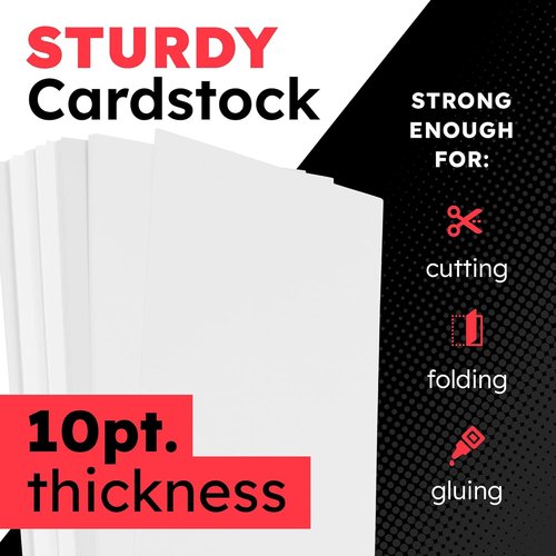 Hygloss Medium Poster Board - 25 Bulk Pack of 11x14 White Poster Boards | 10 Pt. Thickness for Crafts & Displays