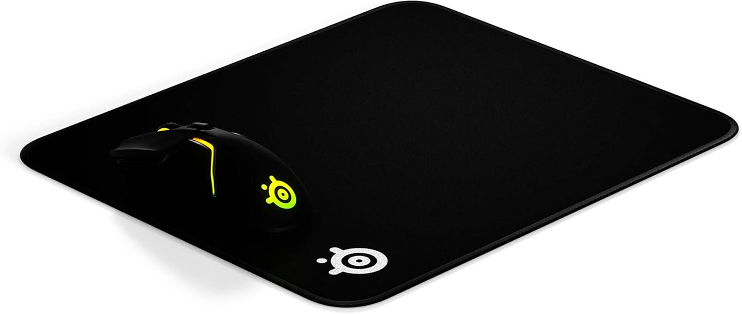 SteelSeries QcK Gaming Mouse Pad | Large Size - Extra Durable Stitched Edge - Optimized for Gaming Sensors - Black
