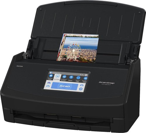 ScanSnap iX1600 Document Scanner - Wireless & USB, High-Speed with Touchscreen & Auto Feeder - Black