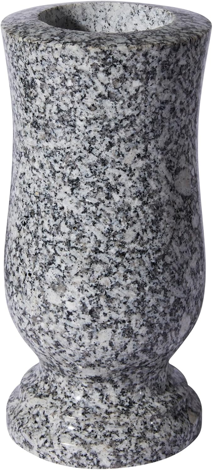 Natural Granite Cemetery Vase for Grave Headstone Decoration Timeless Memorial (1)