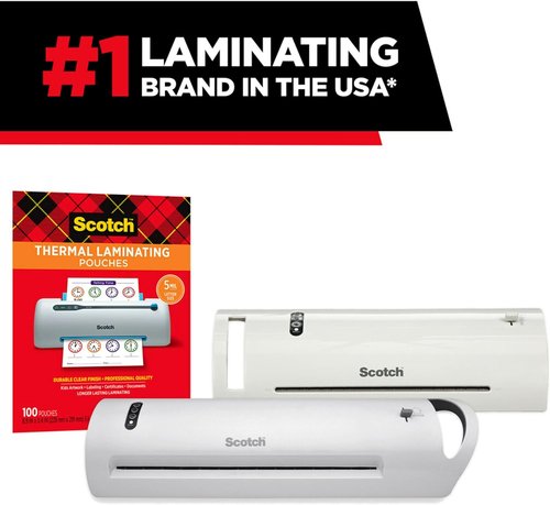 Scotch Thermal Laminating Pouches - Premium 5 Mil Thick Business Card Size Sheets | 20 Pack, 2.3 x 3.7 Inches