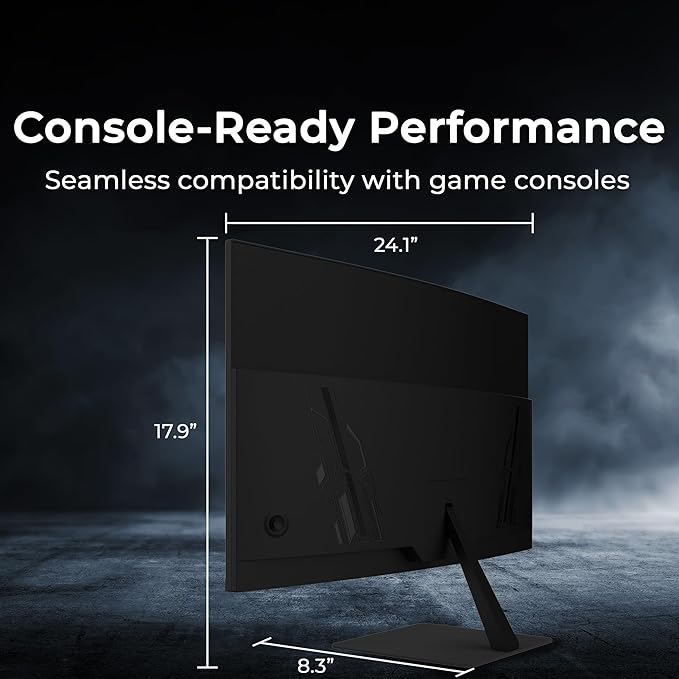 Deco Gear 27” 240Hz Curved Gaming Monitor, 1500R VA, FHD 1080p, HDR, 99% sRGB, Premium Adaptive-Sync, 5ms OD, HDMI & DisplayPort, FPS/RTS Modes, PC & Console Compatible, American Seller