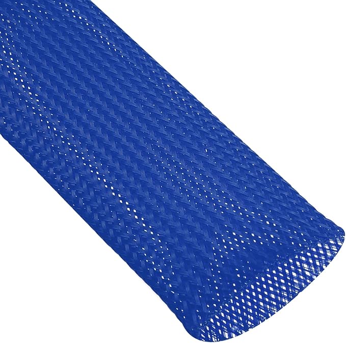 uxcell Expandable Sleeving, 2-inch 25ft Cable Sleeve, Blue