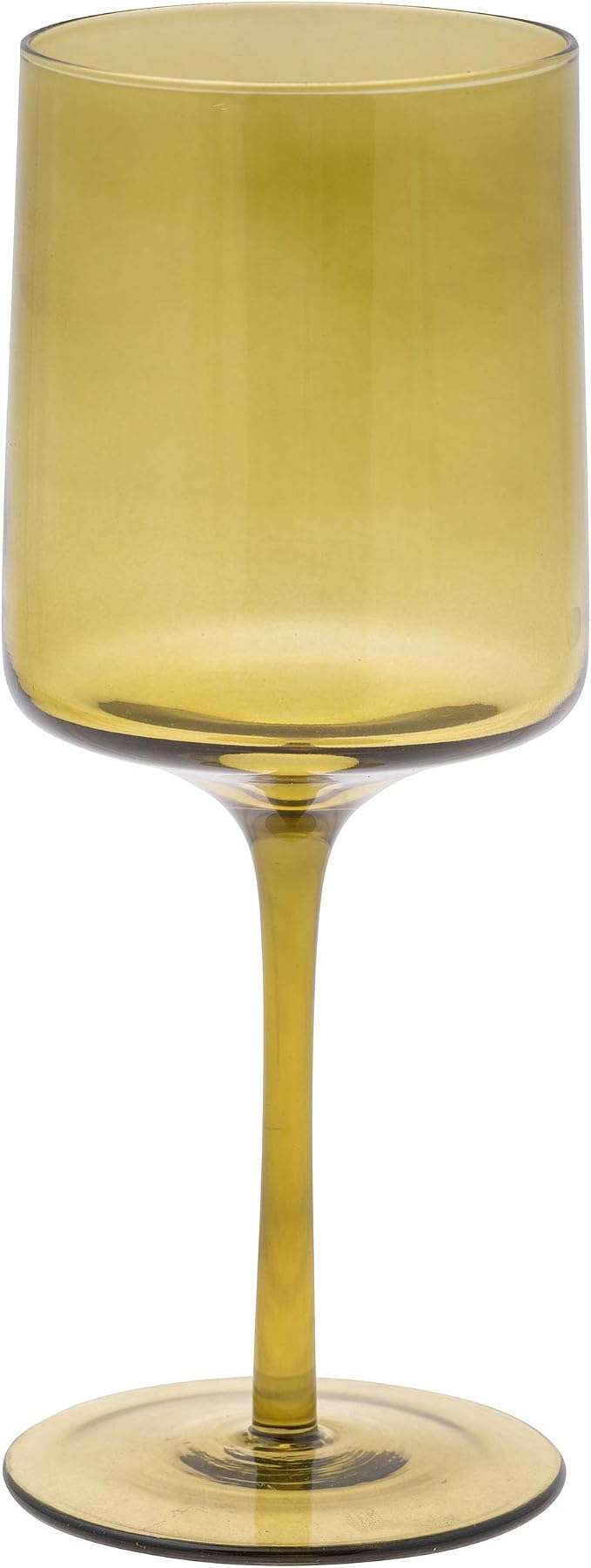 Karma Mid Century Wine Glass Olive Set Of Eight