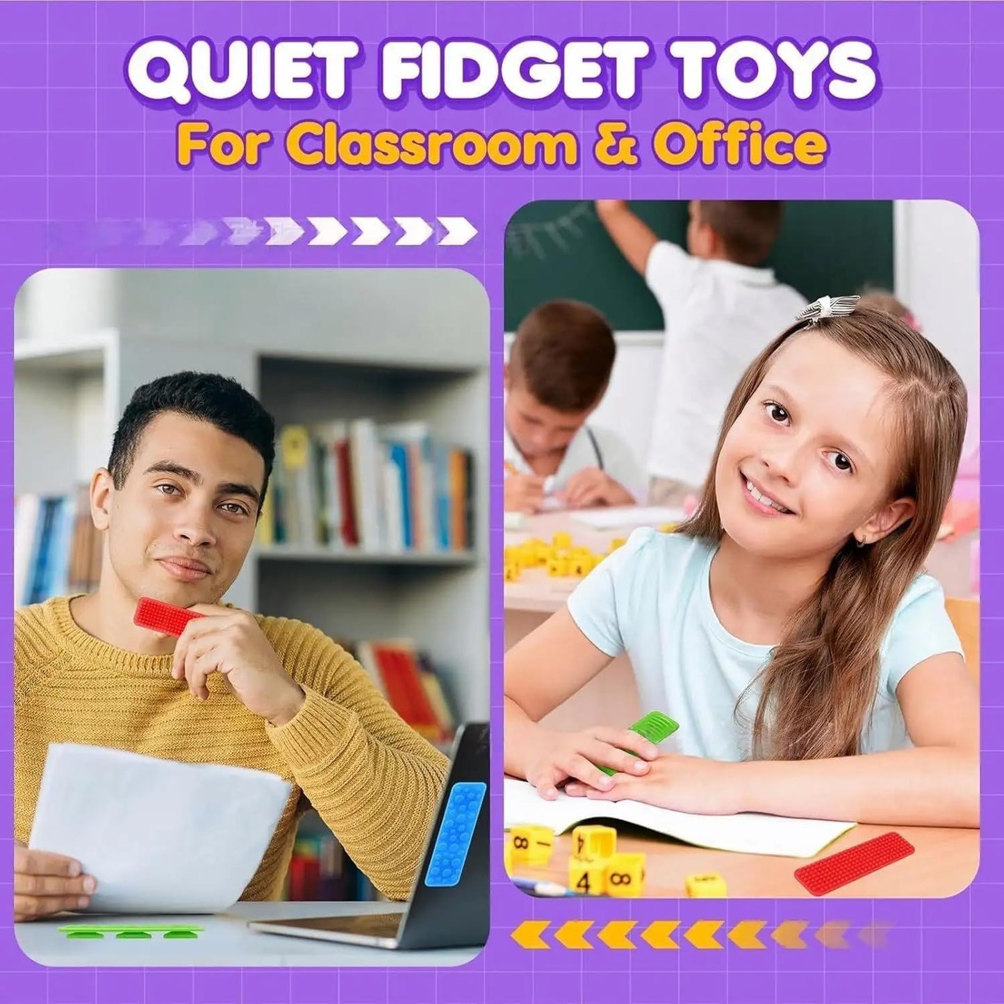 Skiennix Sensory Fidget Toys - 8 Pack Textured Suction Toys for Autism & Anxiety Relief | Travel Essential