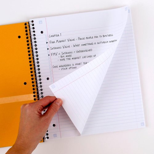 Five Star Spiral Notebook - 5 Subject College Ruled, 200 Sheets, Water Resistant Cover, Fire Red | 8.5" x 11" (Pack of 2)