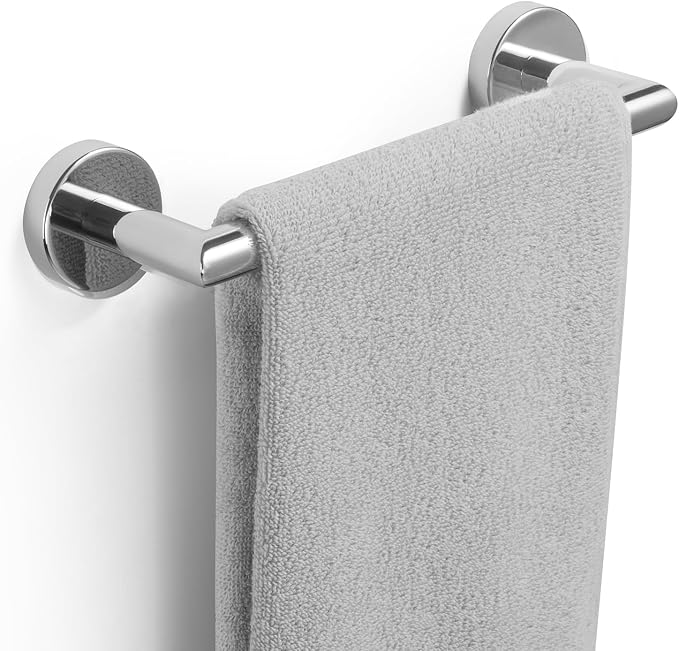 JunSun Bathroom Towel Bar 9 Inch Polished Chrome Towel Racks Wall Mount Bath Hand Towel Holder Modern Home Decor Towel Rods Bathroom Hardware Stainless Steel Towel Hangers Towel Rail Single Towel Bars