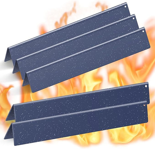 17.5" Flavorizer Bars for Weber Genesis Grill Parts 300 Series Grills with Front Control Knob, Replacement for Genesis E310 S310 E320 S320 E330 S330 Porcelain Steel Heat Plates for 7620, 5 Pack
