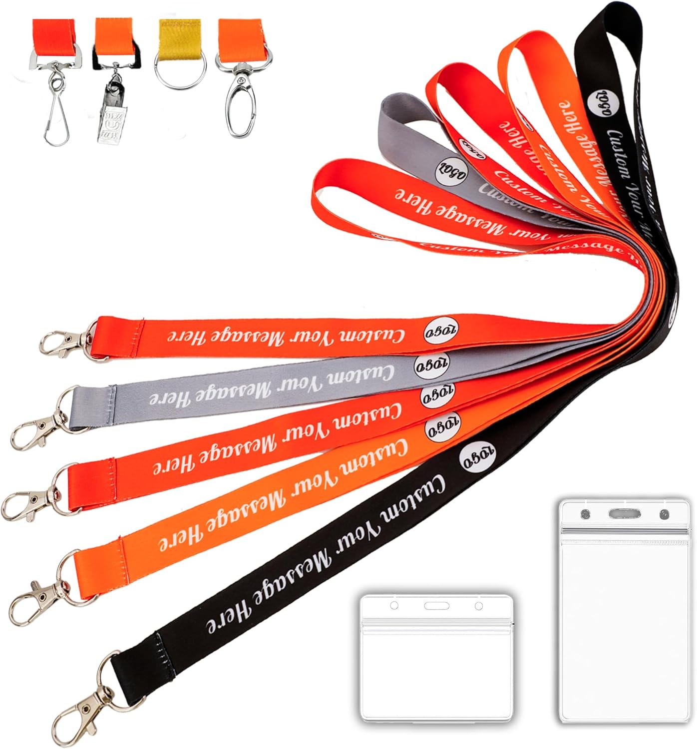 Skiennix Custom Lanyards - Personalized Breakaway Neck Strap ID Badge | Bulk Options Available