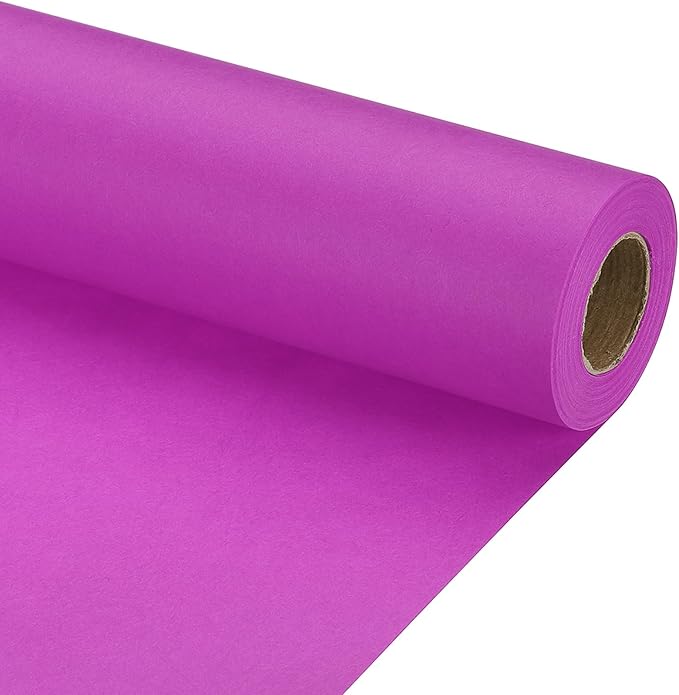 PATIKIL Wrapping Paper, 17" x 450"(37') 70 GSM Craft Paper Roll Kraft Packing Paper for Poster Bulletin Board, Gift Wrapping, Purple