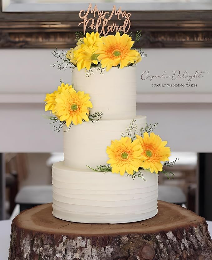 Yellow Gerbera Daisy Artificial Flowers – Real Touch Latex Silk Daisy Flowers 5PCS, 26.7" Long Stem Artificial Flowers for Summer Centerpieces, Home Decor Indoor, or Fake Wildflower Displays
