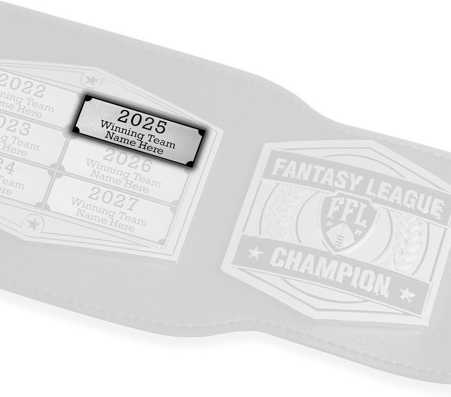 TrophySmack Winner Plate - Customizable Engraved Name Plate for Fantasy Football Champions | Silver or Black