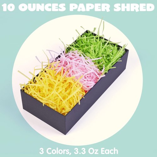 JOYIN Crinkle Cut Easter Grass - Recyclable Paper Shred Filler for Gift Wrapping & Party Decor | 280g (10 oz)
