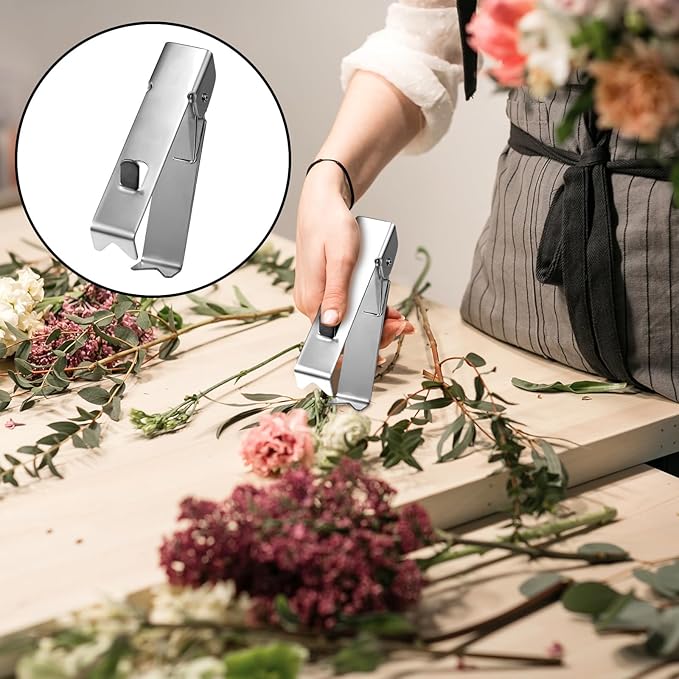 Gisafai Rose Thorn Stripper Tool Thorn Remover Leaf Stripping Tool Stem and Leaf Remover Metal Flower Stripper for Outdoor Gardening Flower Arrangement Florist Supplies(1 Pcs,Silver)