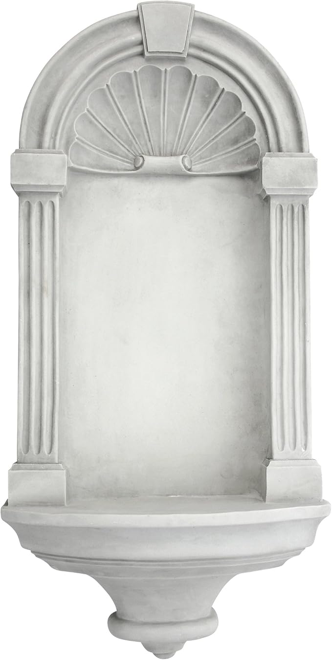 Design Toscano Classical European Style Wall Niche Display Shelf, Medium, 21 Inches Tall, Cast Stone Resin, Antique Stone