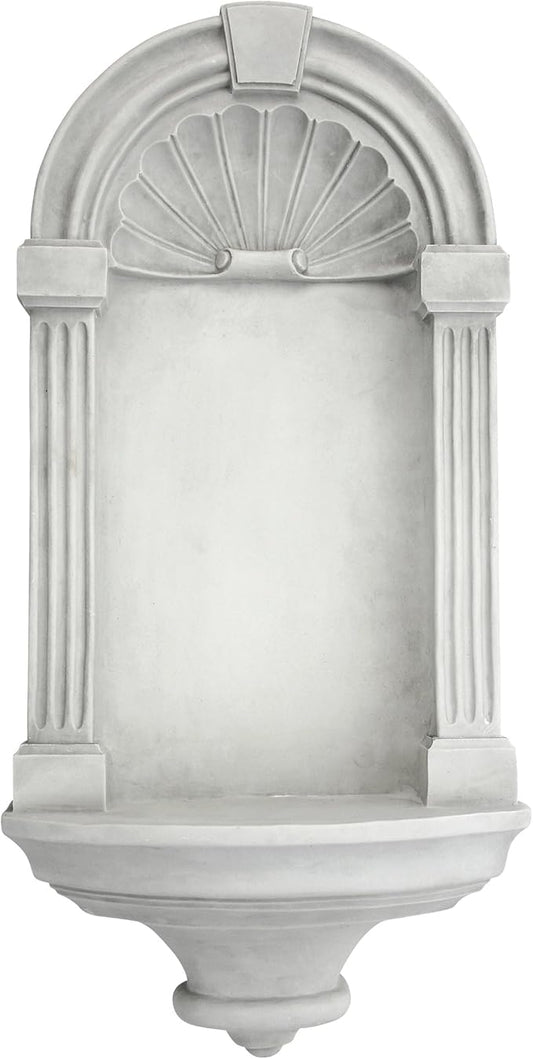 Design Toscano Classical European Style Wall Niche Display Shelf, Medium, 21 Inches Tall, Cast Stone Resin, Antique Stone