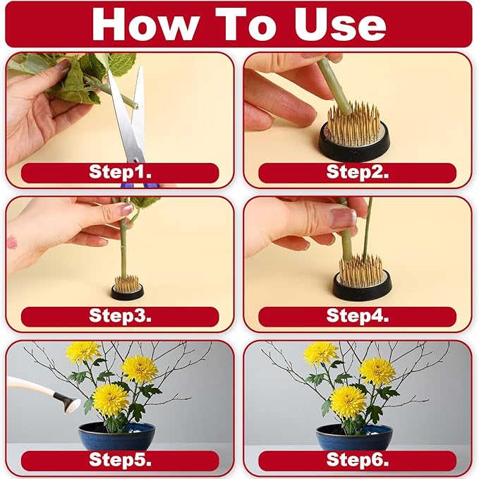 10 Pcs 34mm/1.34inch Diameter Floral Frogs Round Brass Flower Holder Ikebana Vase Floral Frogs Arranger Fixed Tools Pin for Flower Arrangement Home DIY Craft