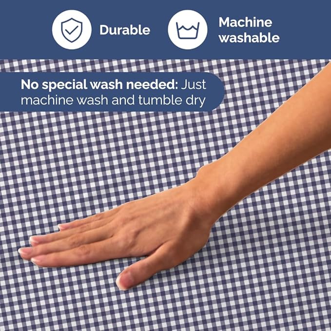 Blue Checkered Sheet Set - 1 Flat & 1 Fitted Sheet & 1 Pillowcase w/ Deep Pockets - Grid, Plaid, Gingham Pattern Bed Set - Cozy, Comfy, Wrinkle & Fade Resistant - Soft, Breathable & Cooling -Twin Size