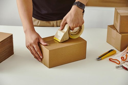 Kraft Small Shipping Boxes - 25 Packs of 4x4x4 Inch Corrugated Cardboard | Easy Assemble for Mailing & Storage