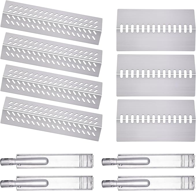Cozilar 16516 16631 16520 Grill Burner for 4 Burners Bull Grill Replacement Parts Angus 47628, 47629, Steer Premium 69008, 69009, Outlaw 26038, 26039, Cal Flame G3 G4 P4, Grill Heat Plates Accessories