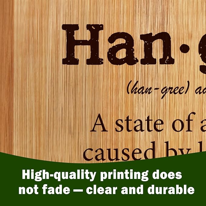 Lacama Funny Kitchen Gifts for Women，Cute Cutting Board Appreciation Gift for Women Christmas Birthday, Hangry Cutting Chopping Boards for Her, Mom, Sister, Friends