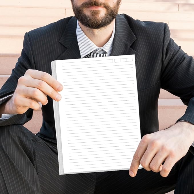 (3-Pack) Unpunched Lined Refill Paper - A5 Loose Leaf Paper for Ring Binder/Discbound Notebook Planner Inserts, 300 Sheets/600 Pages,100gsm Ruled White Pages, 5.8" x 8.25”