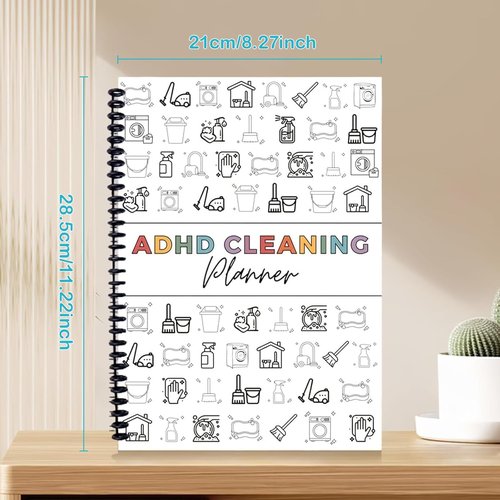 ADHD Cleaning Planner - Reusable Schedule & Checklist Organizer for Stress-Free Home Management