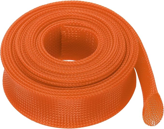 uxcell Expandable Sleeving, 2-inch 25ft Cable Sleeve, Orange
