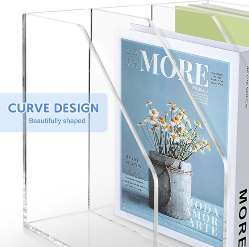 Clear Acrylic Paper Tray - Stackable 3-Tier Desk Organizer for A4 Files | 2-Pack