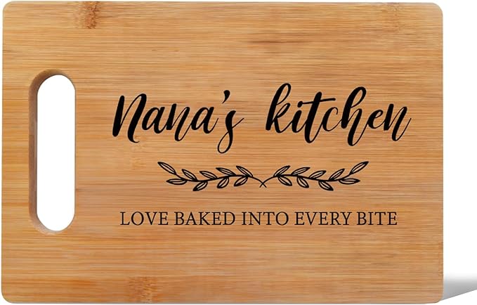 Lacama Nana Gifts Kitchen Cutting Board, Mothers Day Gifts for Nana,Best Grandma Grandmother Gifts Cutting Chopping Boards for Nana's Kitchen Decorative Bamboo Cutting Board