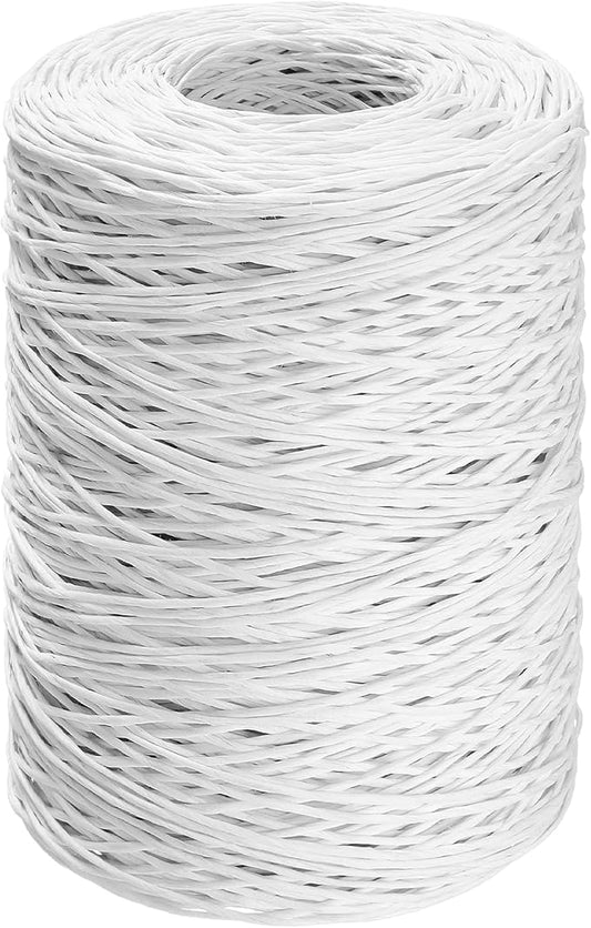 Syhood 673 Feet Floral Vine Bind Wire Rustic Wrapping Wire for Flower Bouquets(White)