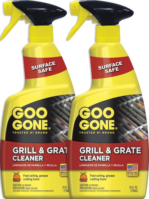 Goo Gone Grill and Grate Cleaner Spray - 24 Ounce | 2 Pack for Effortless BBQ Cleaning and Degreasing