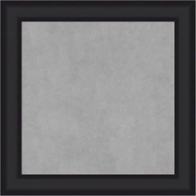 Amanti Art Black Framed Magnetic Board 25x25 Medium Vision Board for use with Magnets, 100% Metal Sheet to Display Items as Office Decor or for Home Organization in mudroom, Kitchen or Kids Room