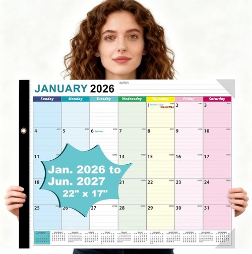 AgePlace Extra-Large 2026-2027 Desk Calendar - 22" x 17" Monthly Planner for Home & Office