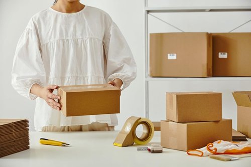 Kraft Small Shipping Boxes - 25 Packs of 4x4x4 Inch Corrugated Cardboard | Easy Assemble for Mailing & Storage