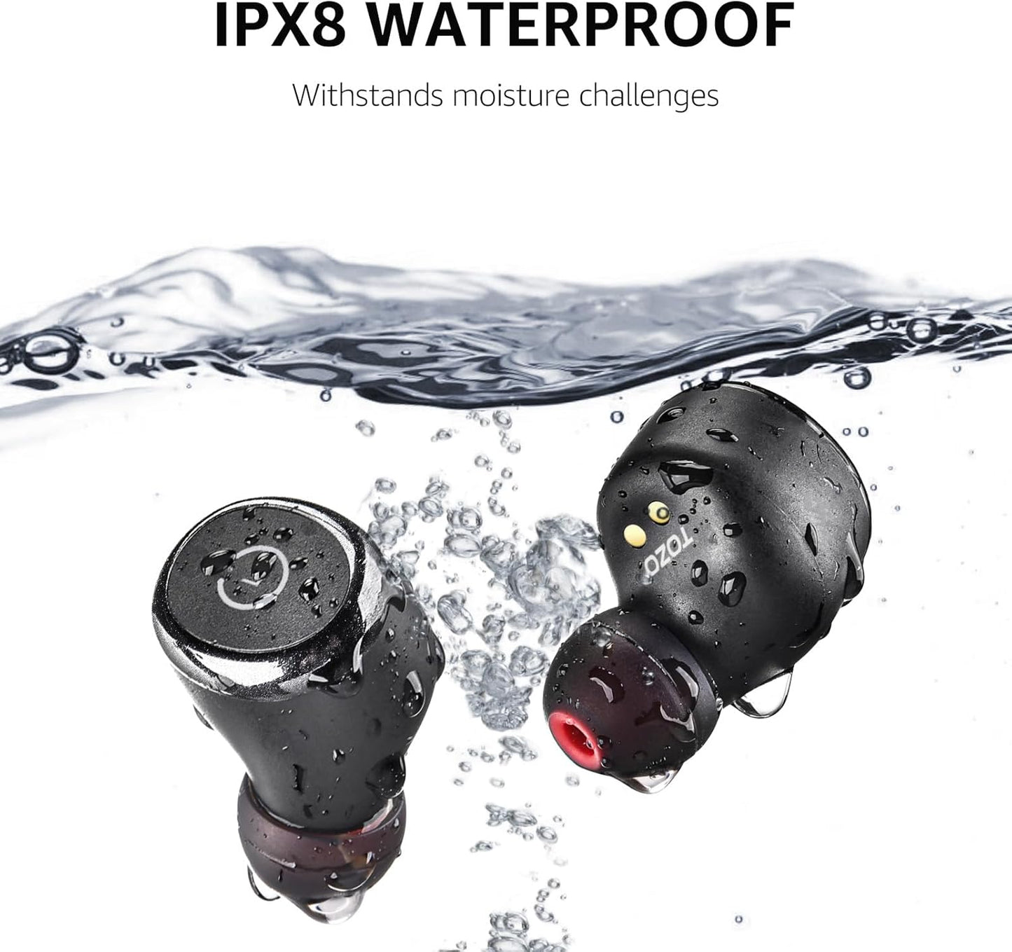 TOZO T10 Wireless Earbuds - Bluetooth 5.3, Ergonomic Design, 55H Playtime, IPX8 Waterproof