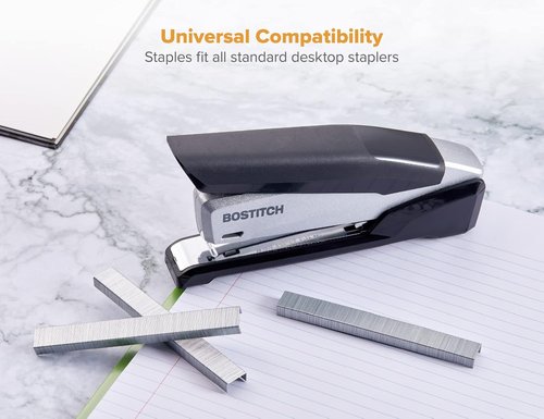 Bostitch Office Premium Staples - High-Carbon Steel, 1/4" Length, 5000 Count | 5-Pack