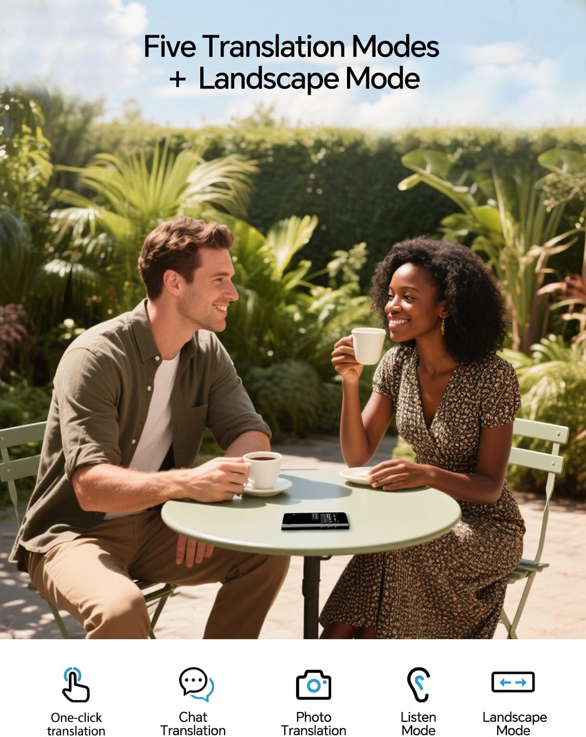 Timekettle Fluentalk T1 Translator Device - Supports 40 Languages, 31+ Offline Pairs, 4" HD Screen